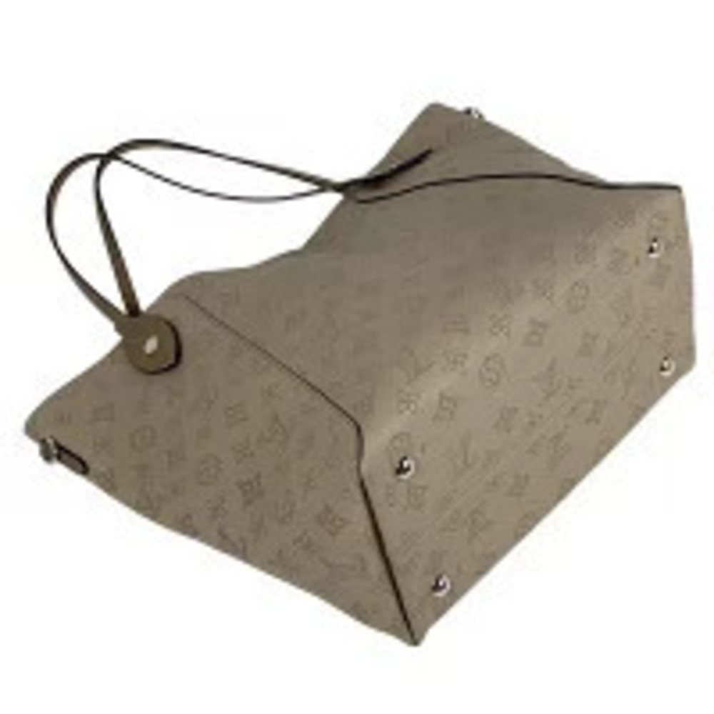 Louis Vuitton Tote Mahina Greige Hina Bag Galet Monogram Shoulder Gray